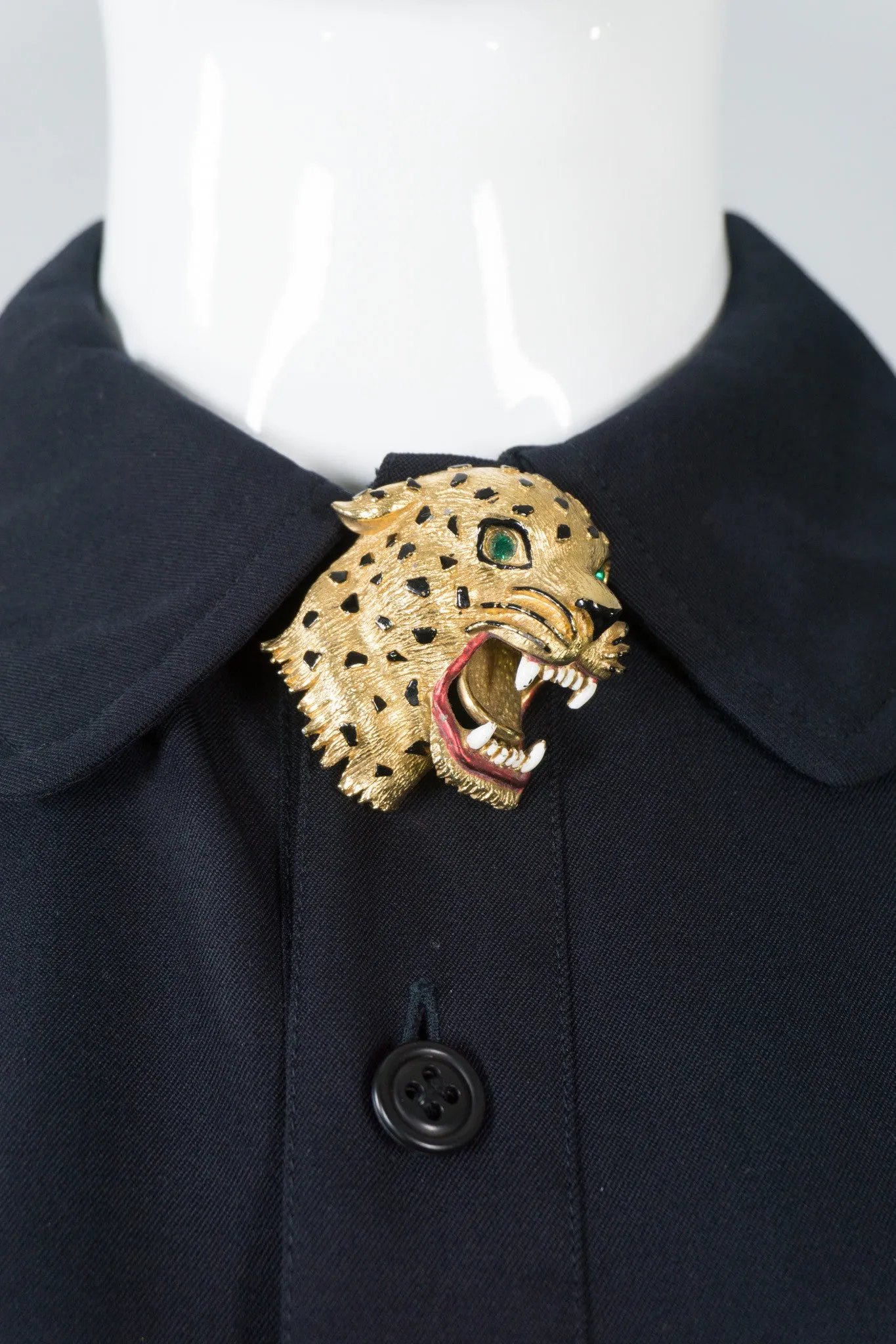 Roaring Leopard Brooch