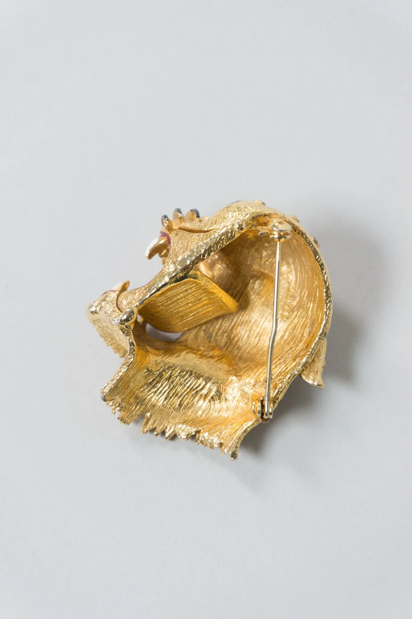 Roaring Leopard Brooch