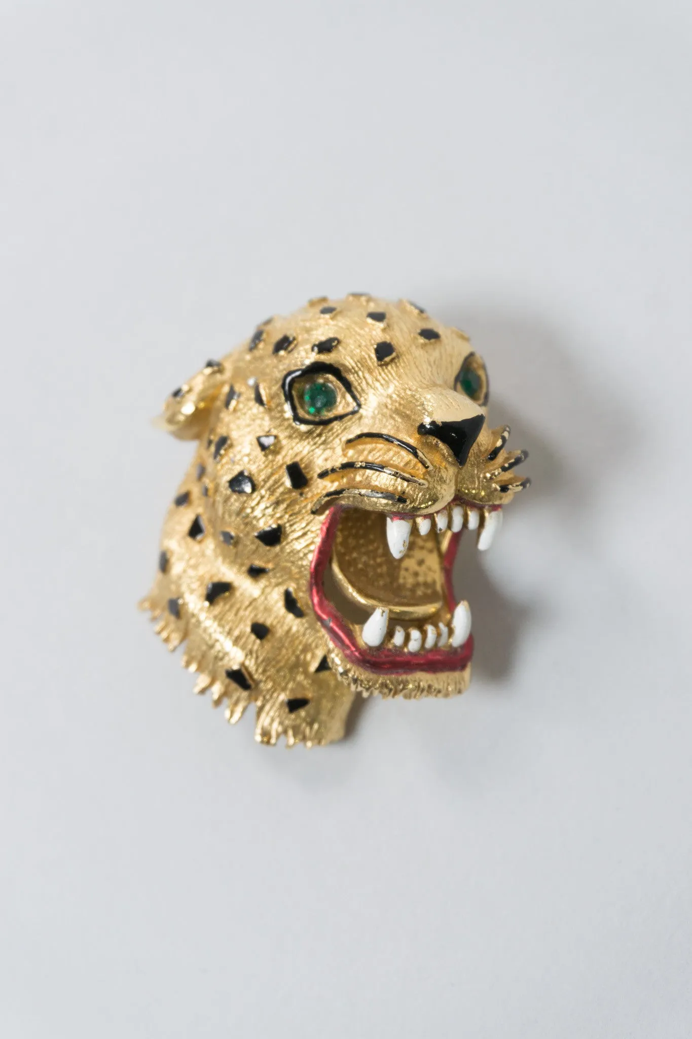 Roaring Leopard Brooch