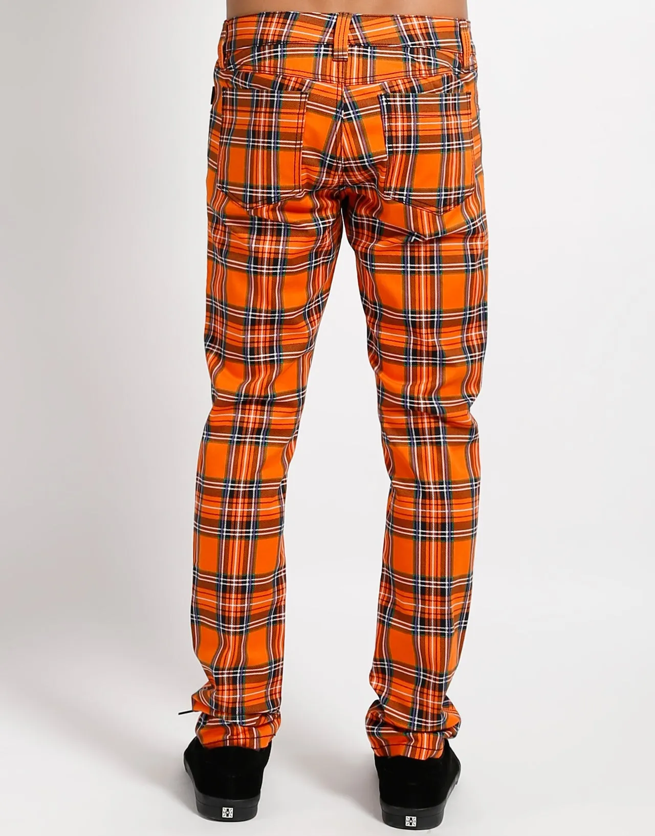 ROCKER JEAN ORANGE PLAID