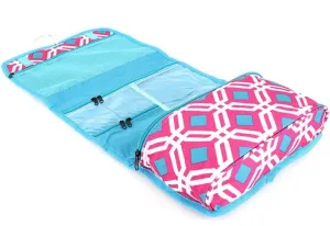 Roll Up Cosmetic Bag - Pink Diamond