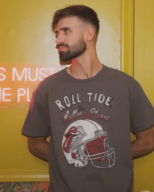 Rolling Stones University of Alabama Helmet Lick Charcoal Thrifted Tee