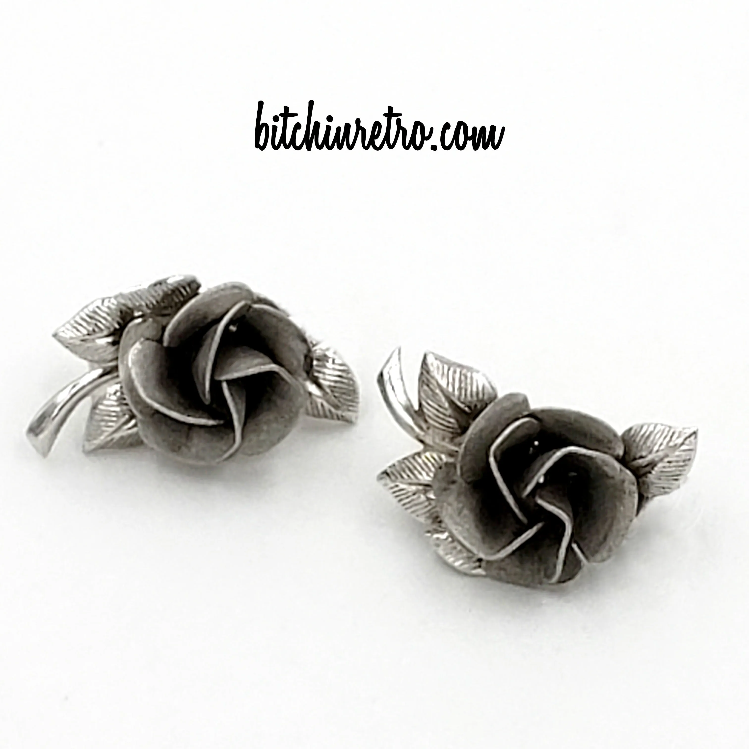 Rolyn R Inc Vintage Sterling Silver Brooch Set With Matching Earrings