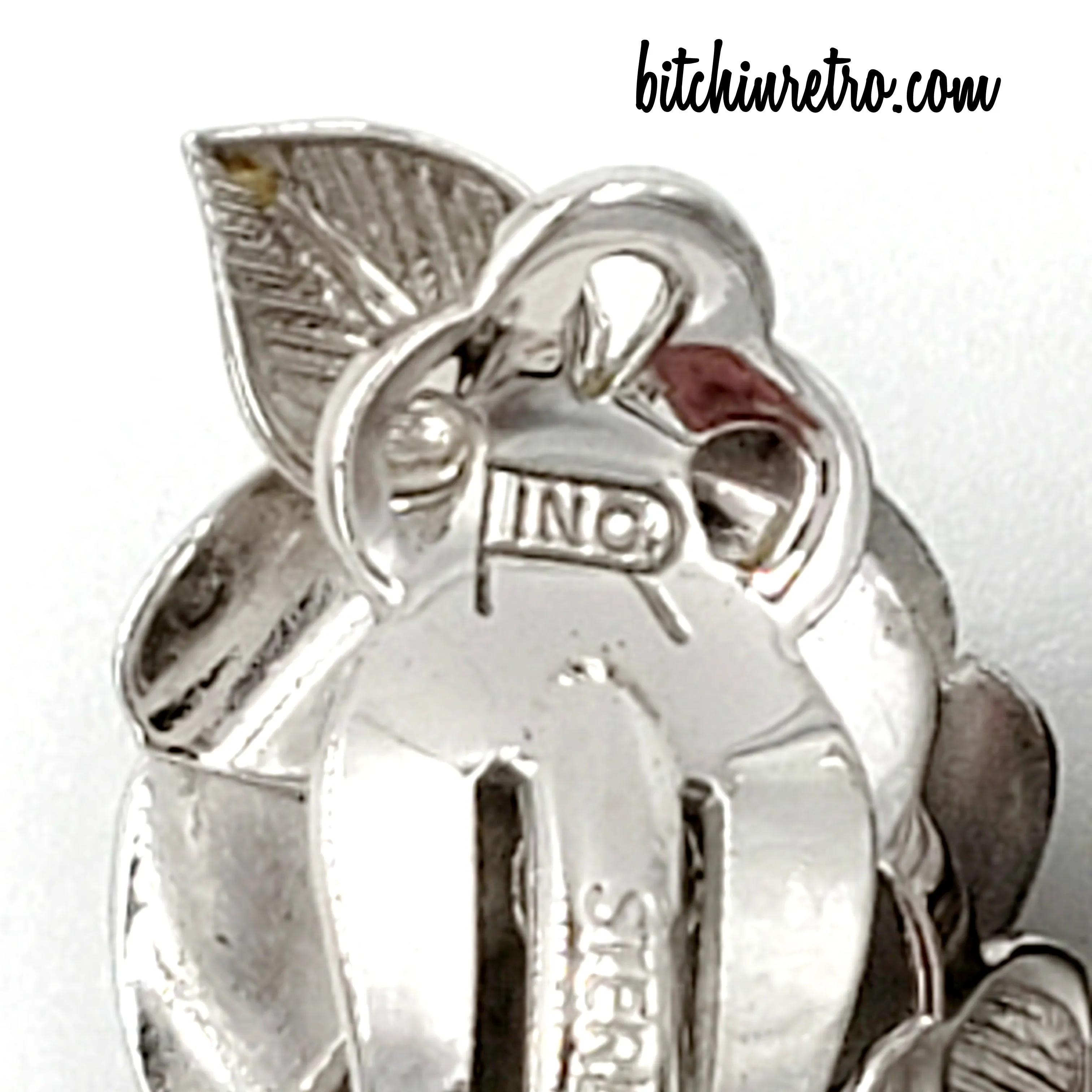 Rolyn R Inc Vintage Sterling Silver Brooch Set With Matching Earrings