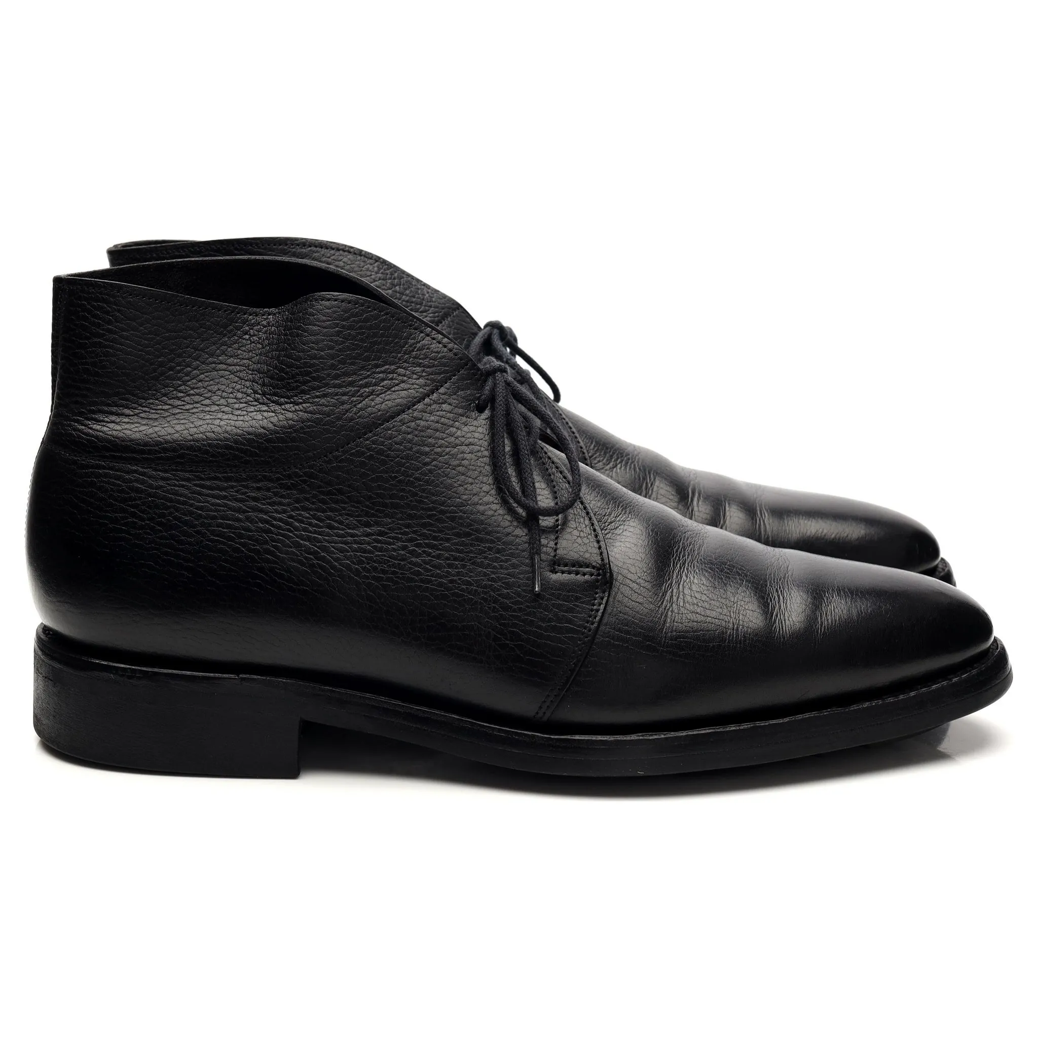 'Romsey' Black Leather Chukka Boots UK 8.5 E