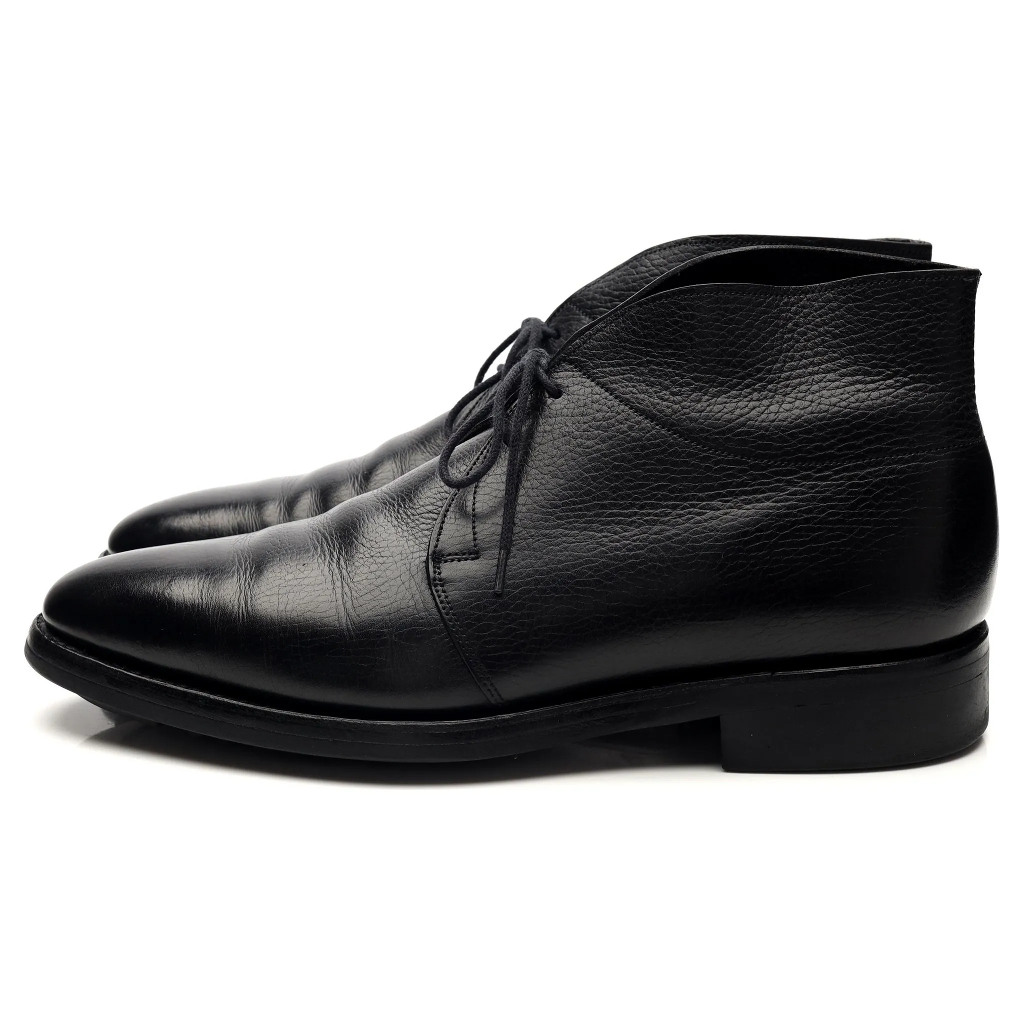 'Romsey' Black Leather Chukka Boots UK 8.5 E