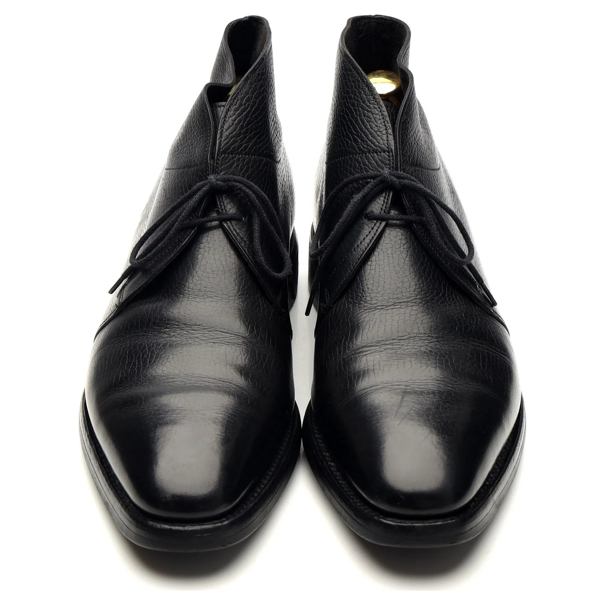 'Romsey' Black Leather Chukka Boots UK 8.5 E