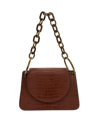 Rust Croc Chain Bag