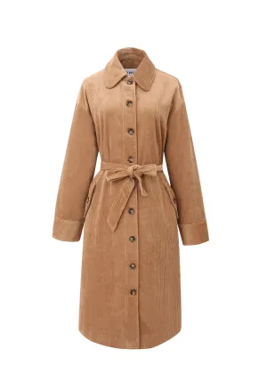 Sable Corduroy Trench Coat