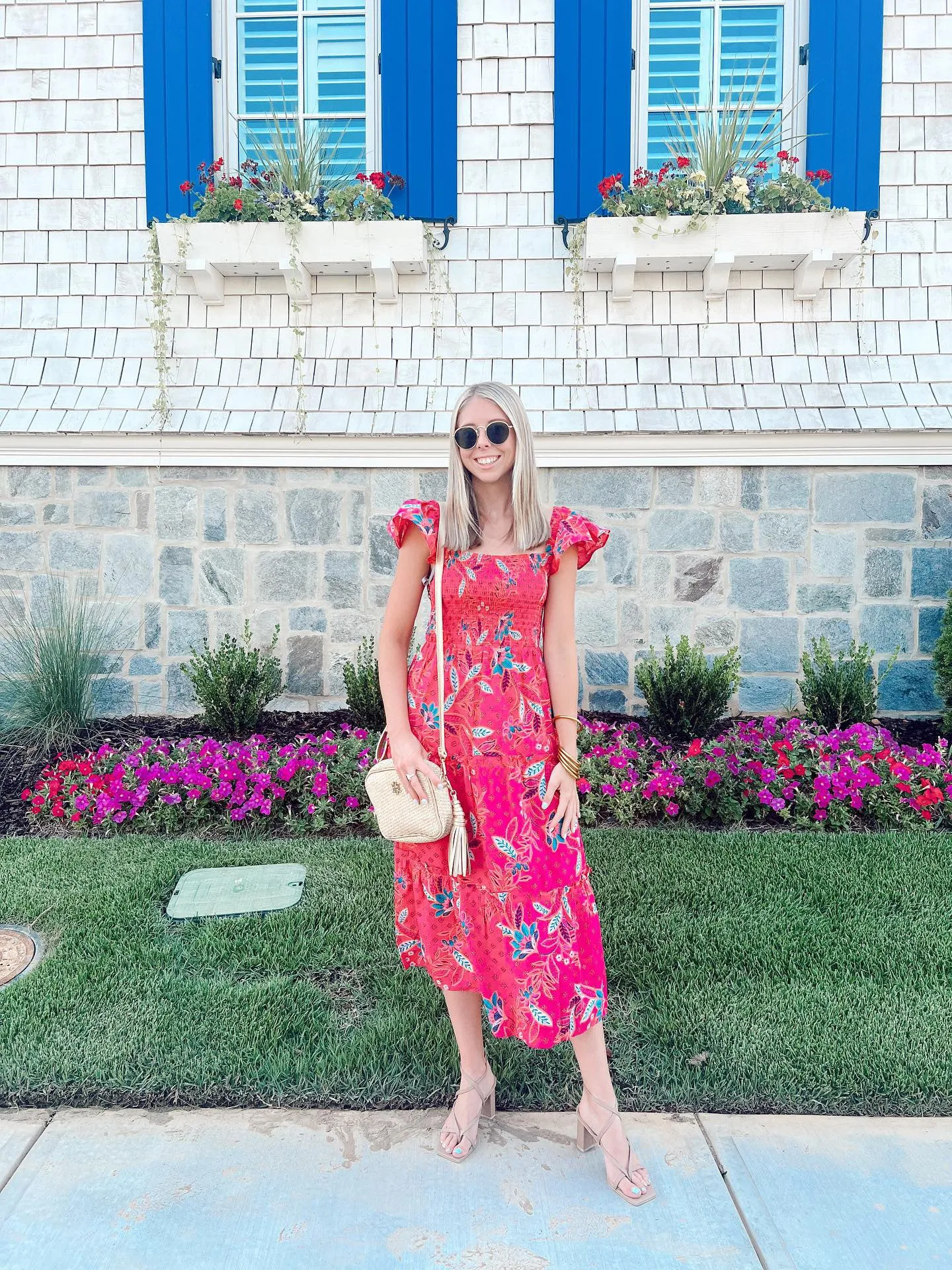 Sable Paisley Lou Smocked Tiered Midi Dress