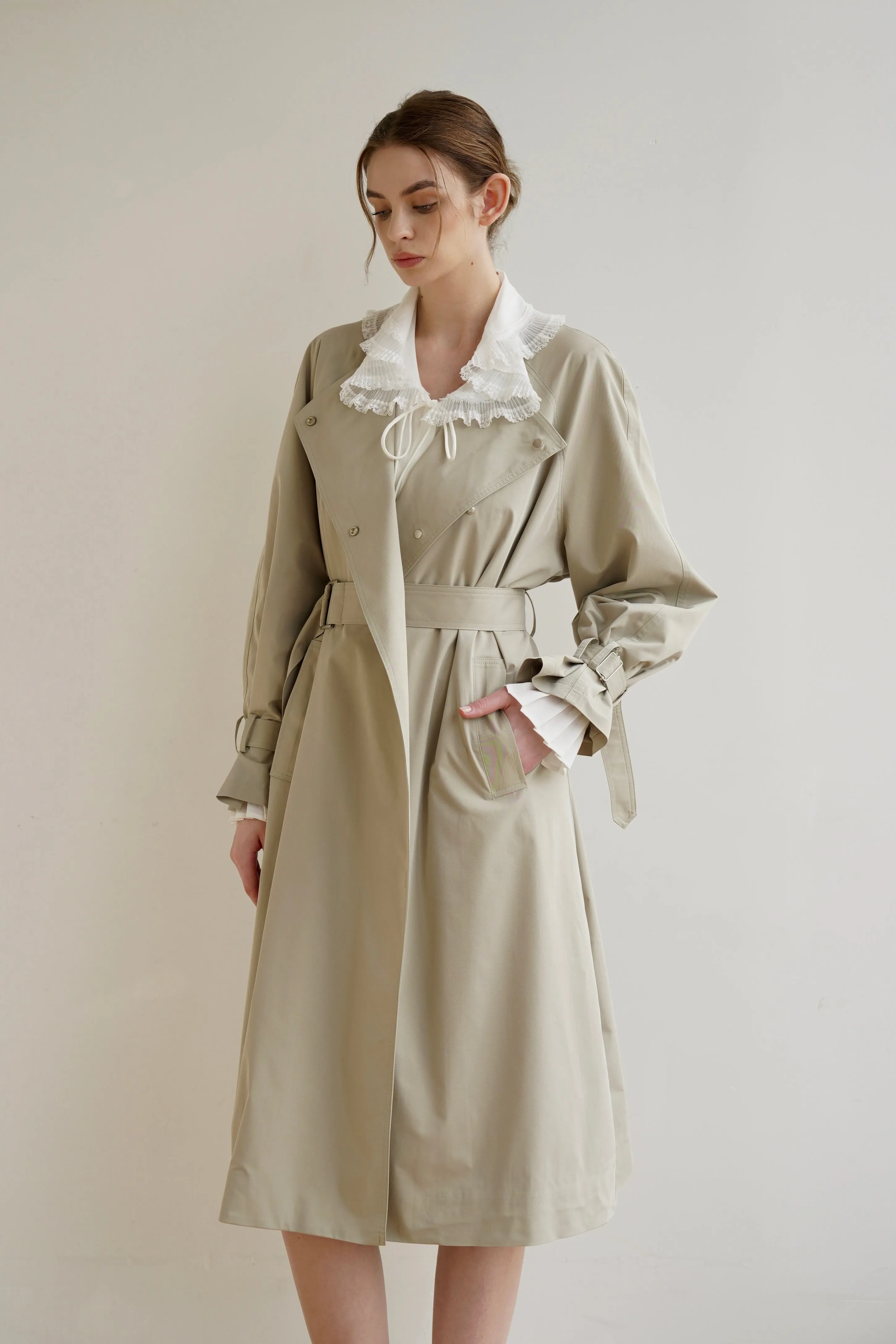 Sage Trench Coat