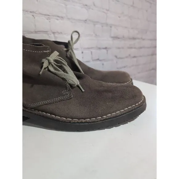 Saks Fifth Avenue Men's Tan Suede Desert Ankle Boots Size 9.5 Rubber Sole EUC