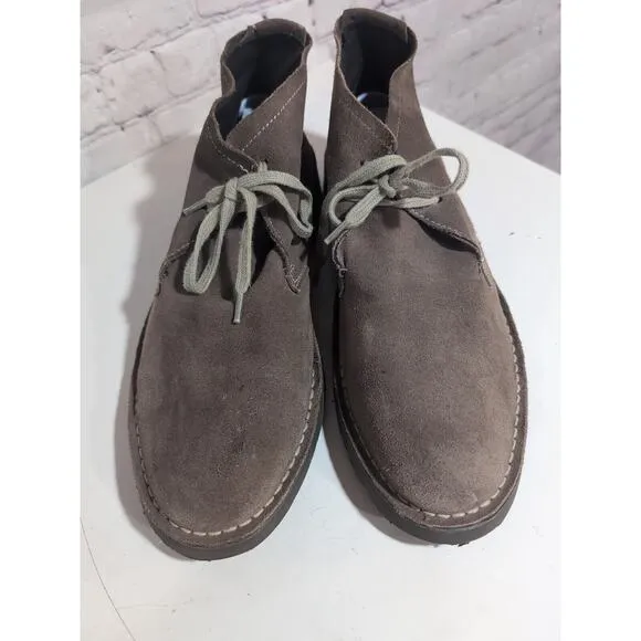 Saks Fifth Avenue Men's Tan Suede Desert Ankle Boots Size 9.5 Rubber Sole EUC