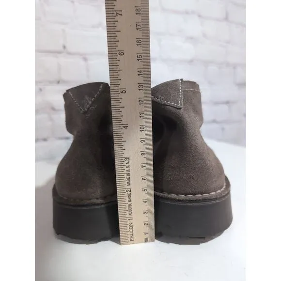 Saks Fifth Avenue Men's Tan Suede Desert Ankle Boots Size 9.5 Rubber Sole EUC