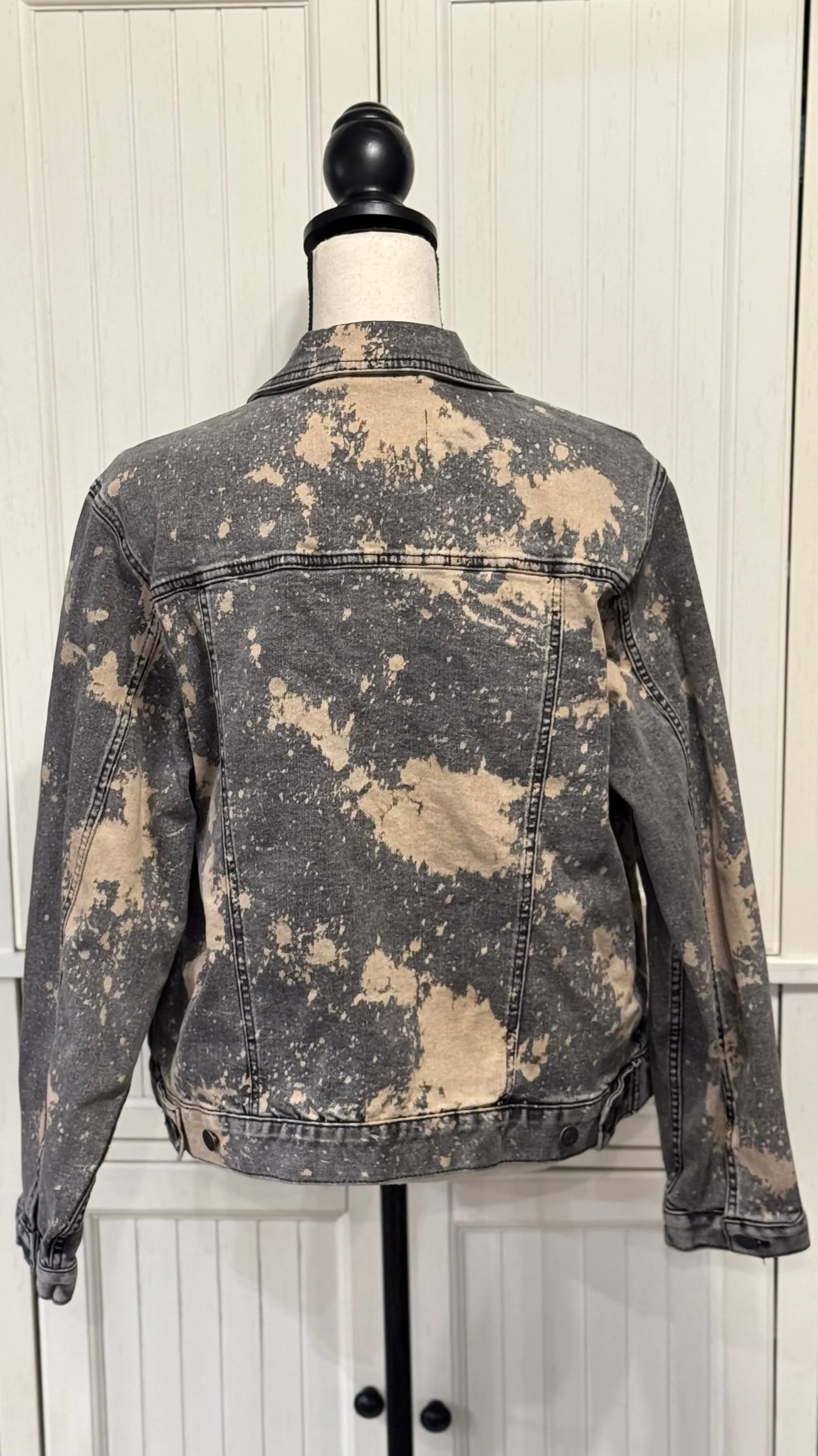 Sally Distressed Denim Jacket ~ Women’s size Large (12-14)