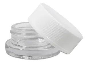 SAMPLE 9ml Glass Concentrate Container - Child Resistant - White Cap (1 CT SAMPLE)