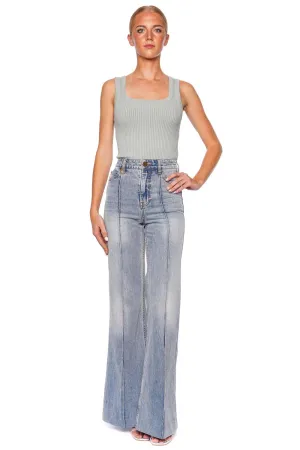 Sea Foam Wide Leg Jean