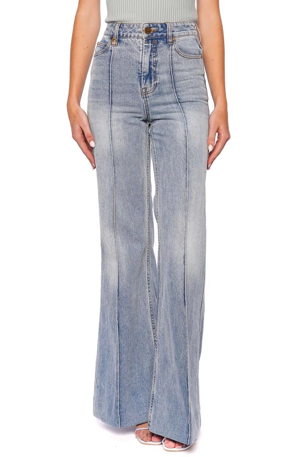 Sea Foam Wide Leg Jean
