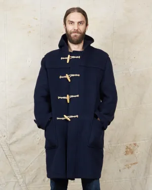 Second Hand Gloverall Duffle Coat Navy Wool Blend Size L