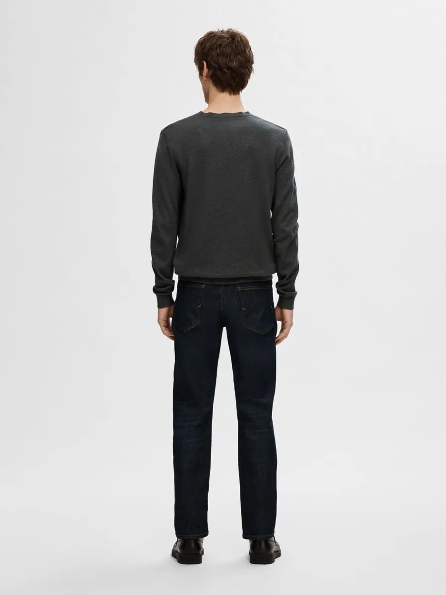 SELECTED | LANGARM STRICKPULLOVER BERG | Antracit melange
