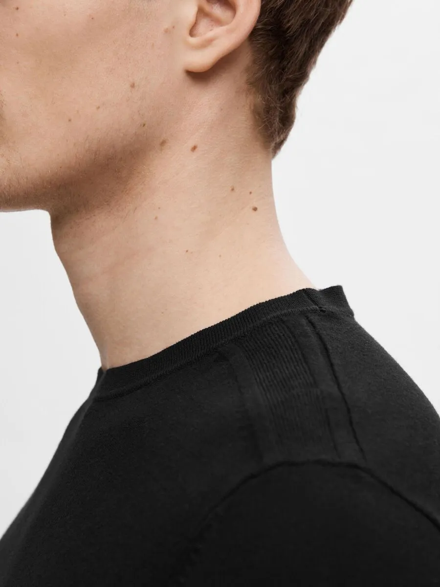 SELECTED | LANGARM STRICKPULLOVER BERG | Black