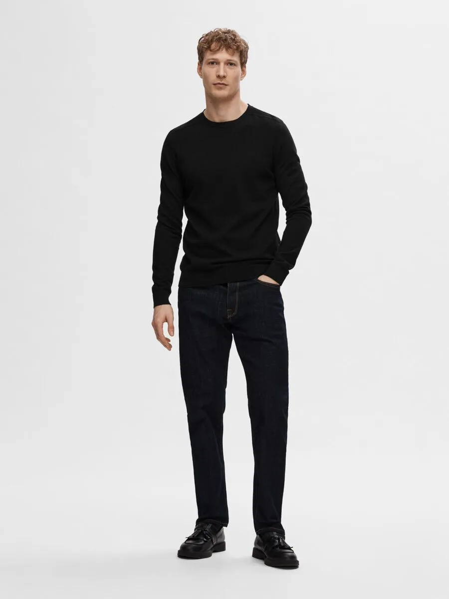 SELECTED | LANGARM STRICKPULLOVER BERG | Black