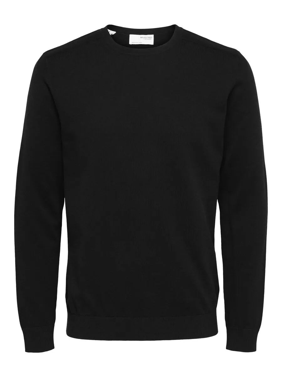 SELECTED | LANGARM STRICKPULLOVER BERG | Black