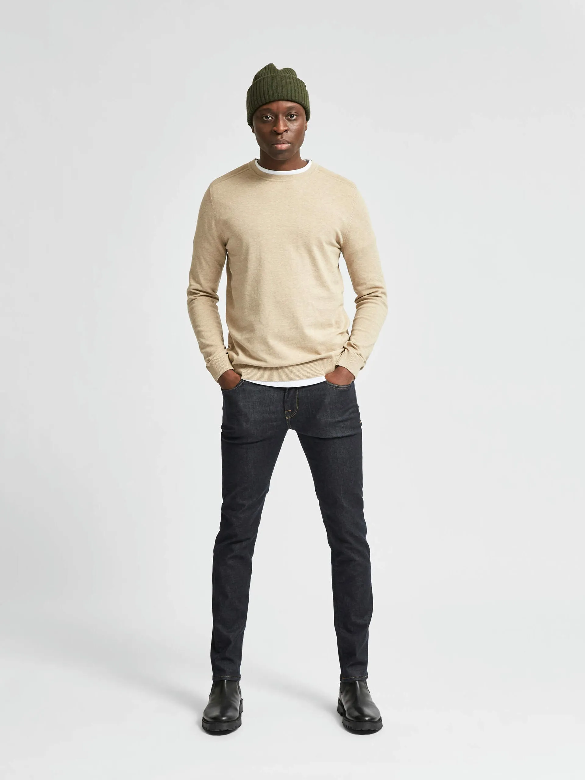 SELECTED | LANGÄRMELIGER PULLOVER | Kelp