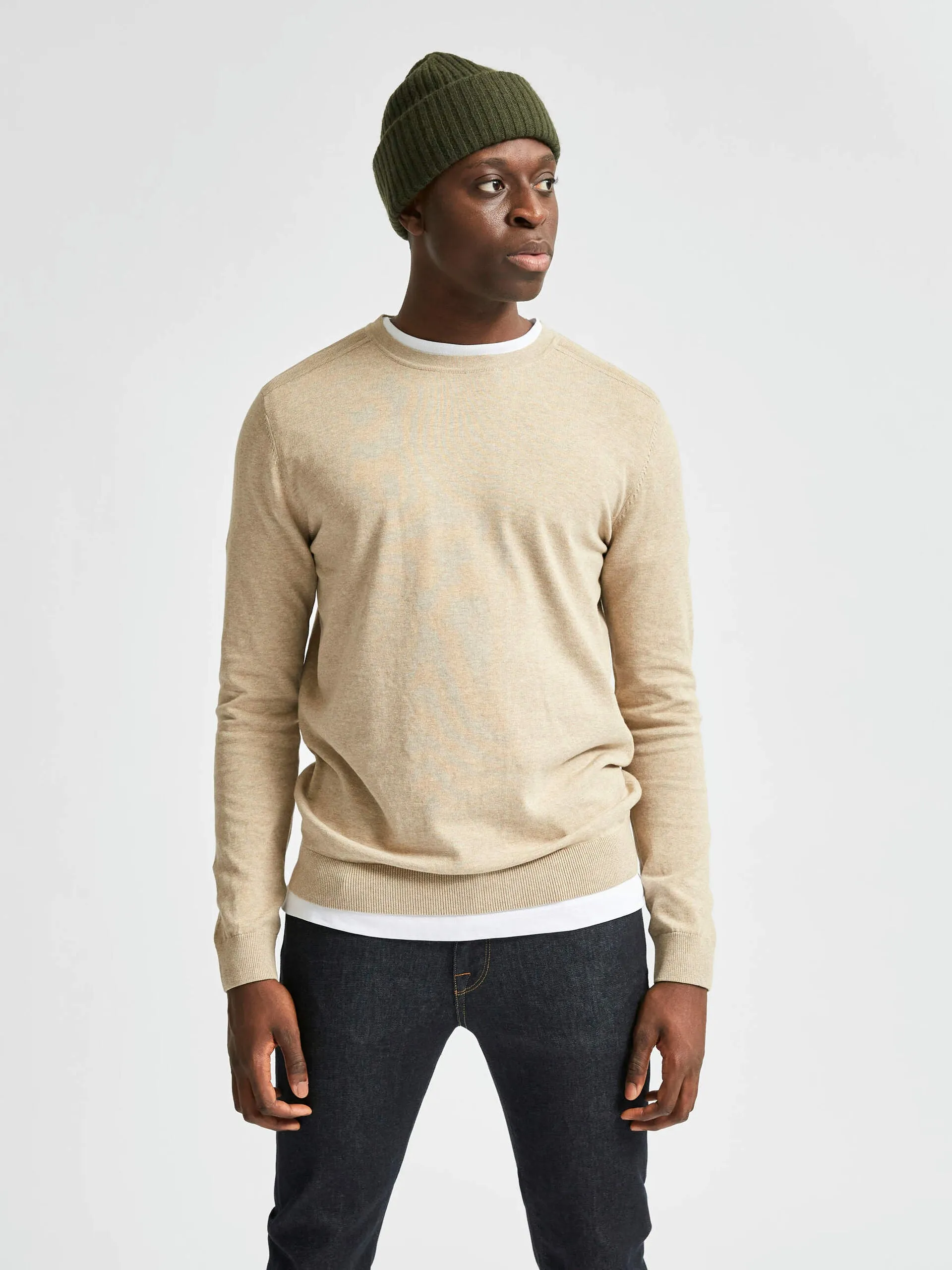 SELECTED | LANGÄRMELIGER PULLOVER | Kelp