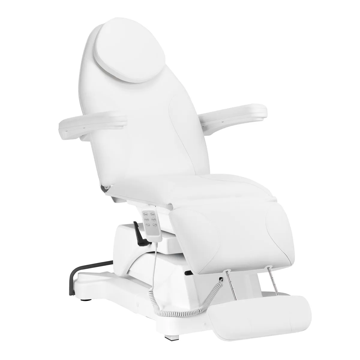 Sillon Cosmetic Chair Electric Basic 3 Actuators Swivel White