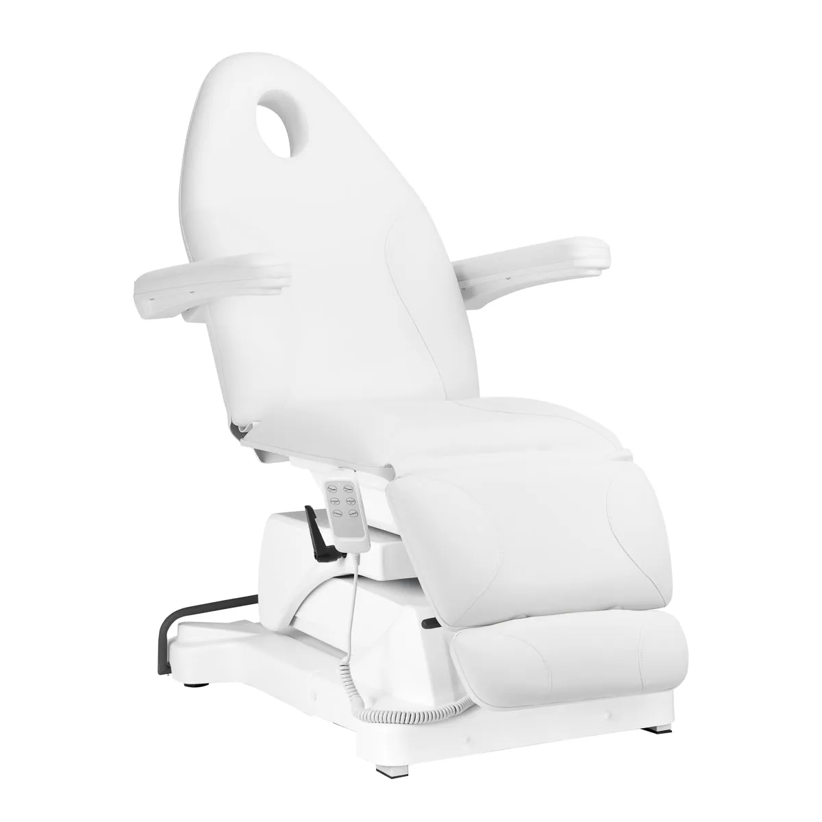 Sillon Cosmetic Chair Electric Basic 3 Actuators Swivel White