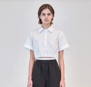 Simkhai Nicky Cropped Shirt - White