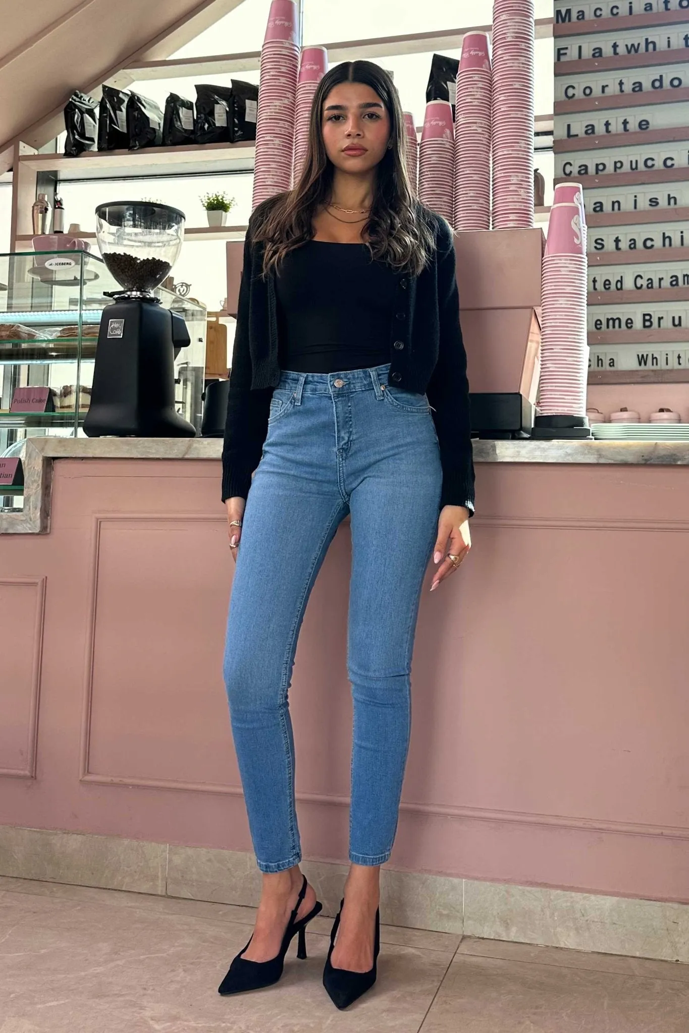 Skinny - High-Waist Light Blue Jeans