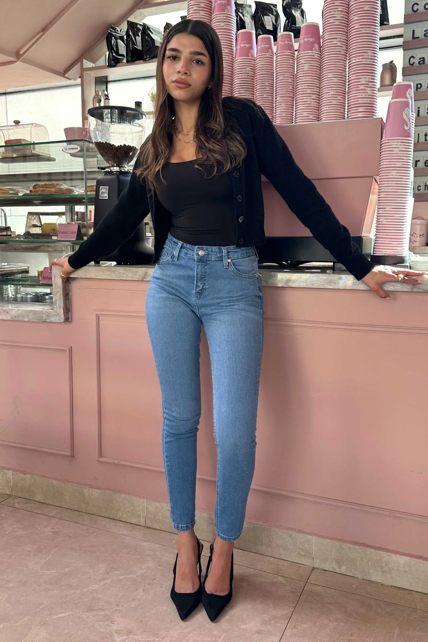 Skinny - High-Waist Light Blue Jeans