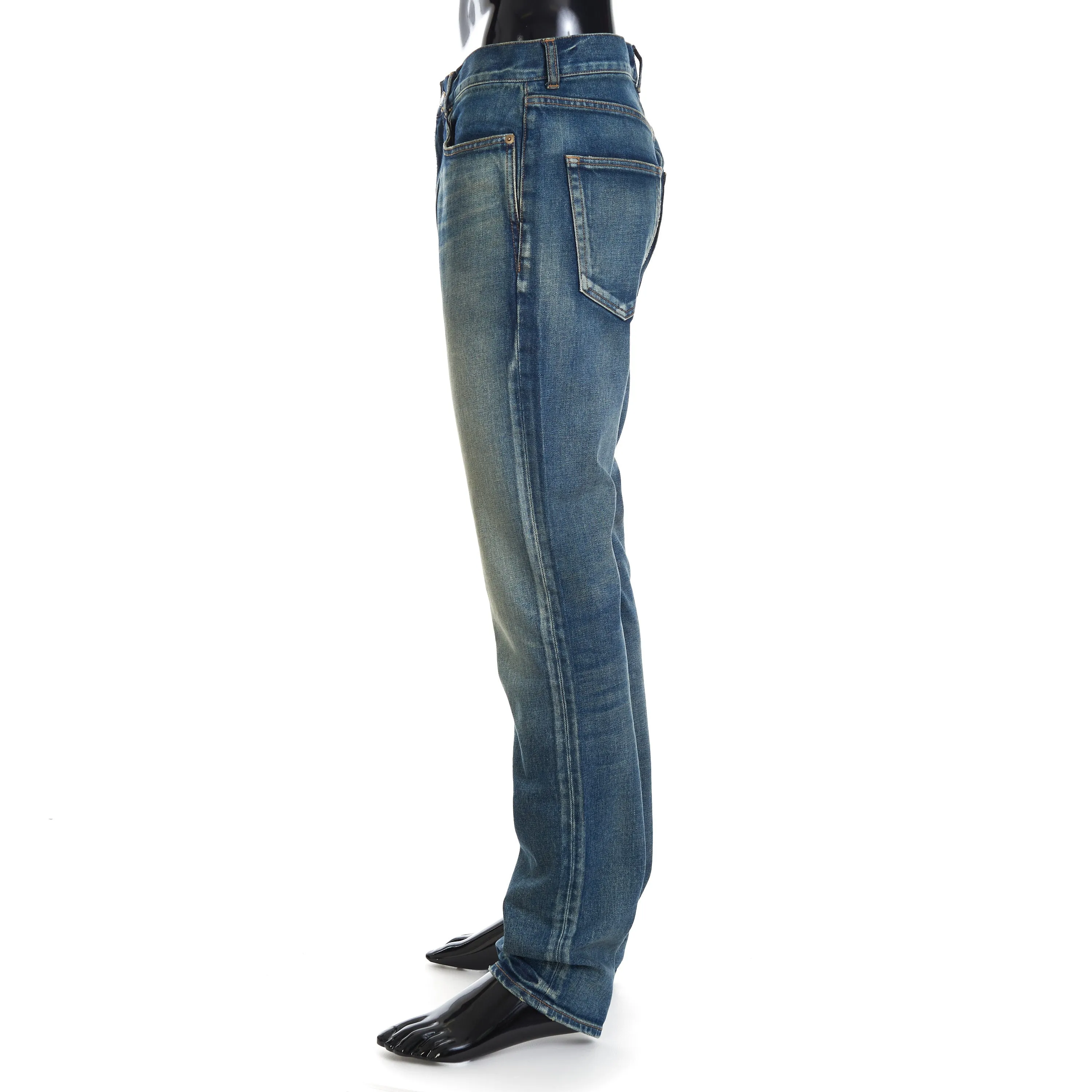 Skinny Jeans - Vintage Blue Denim, Mid Rise, Five Pocket