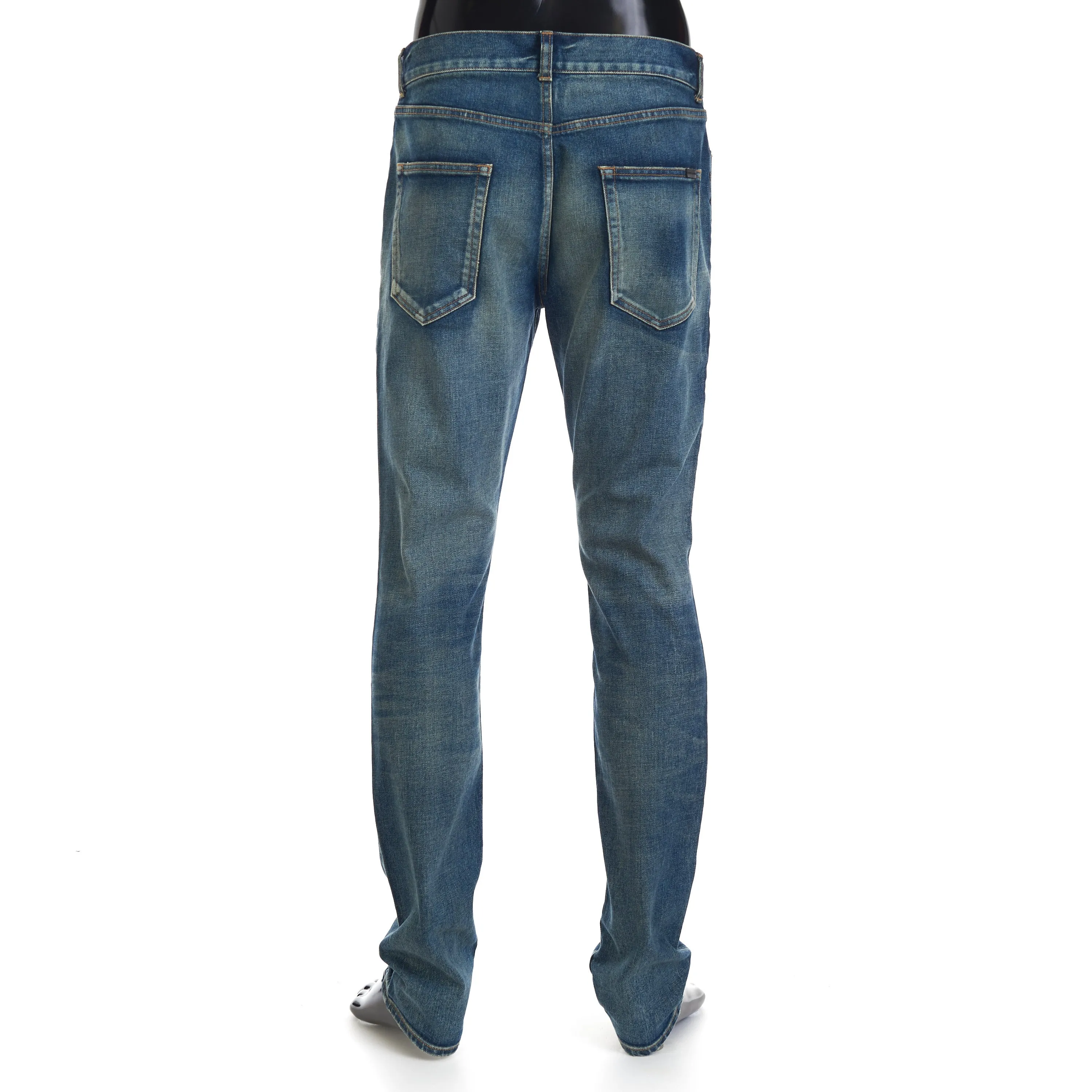 Skinny Jeans - Vintage Blue Denim, Mid Rise, Five Pocket