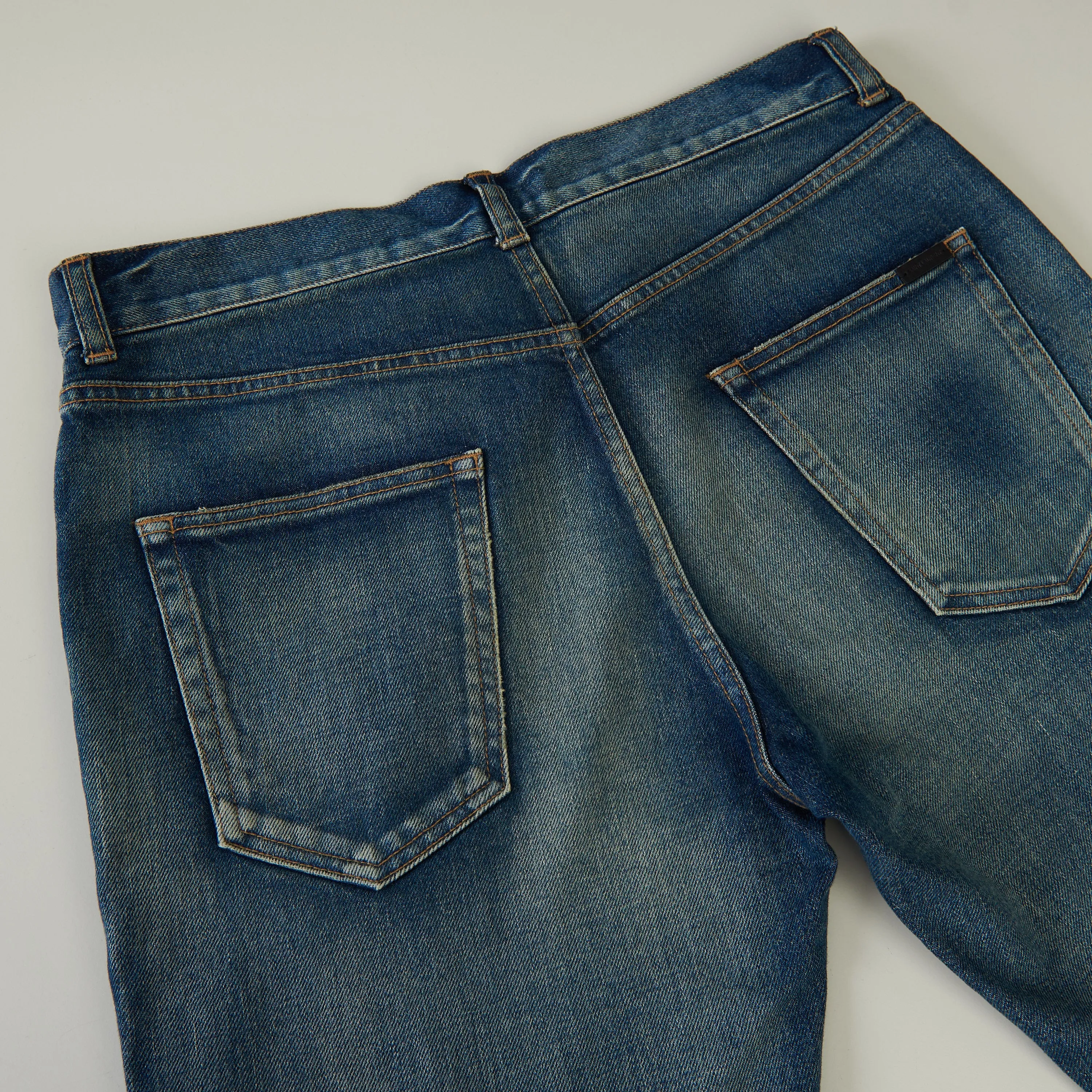 Skinny Jeans - Vintage Blue Denim, Mid Rise, Five Pocket