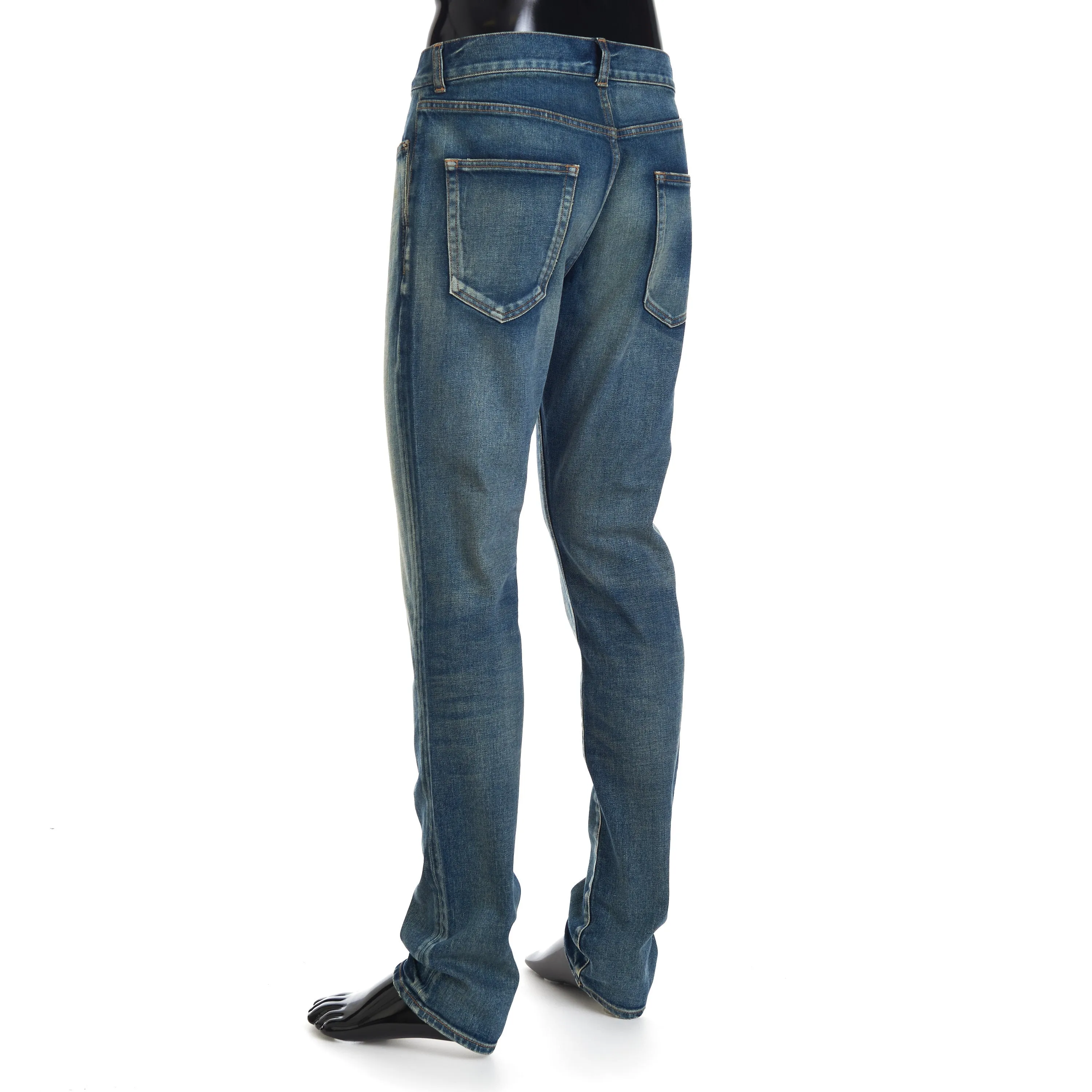 Skinny Jeans - Vintage Blue Denim, Mid Rise, Five Pocket