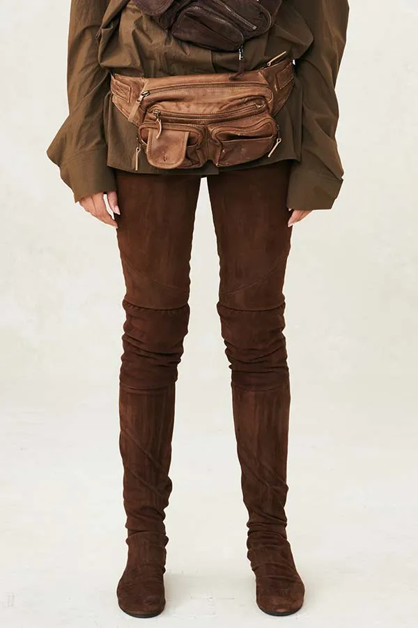 Skinny Stretch Suede Legging