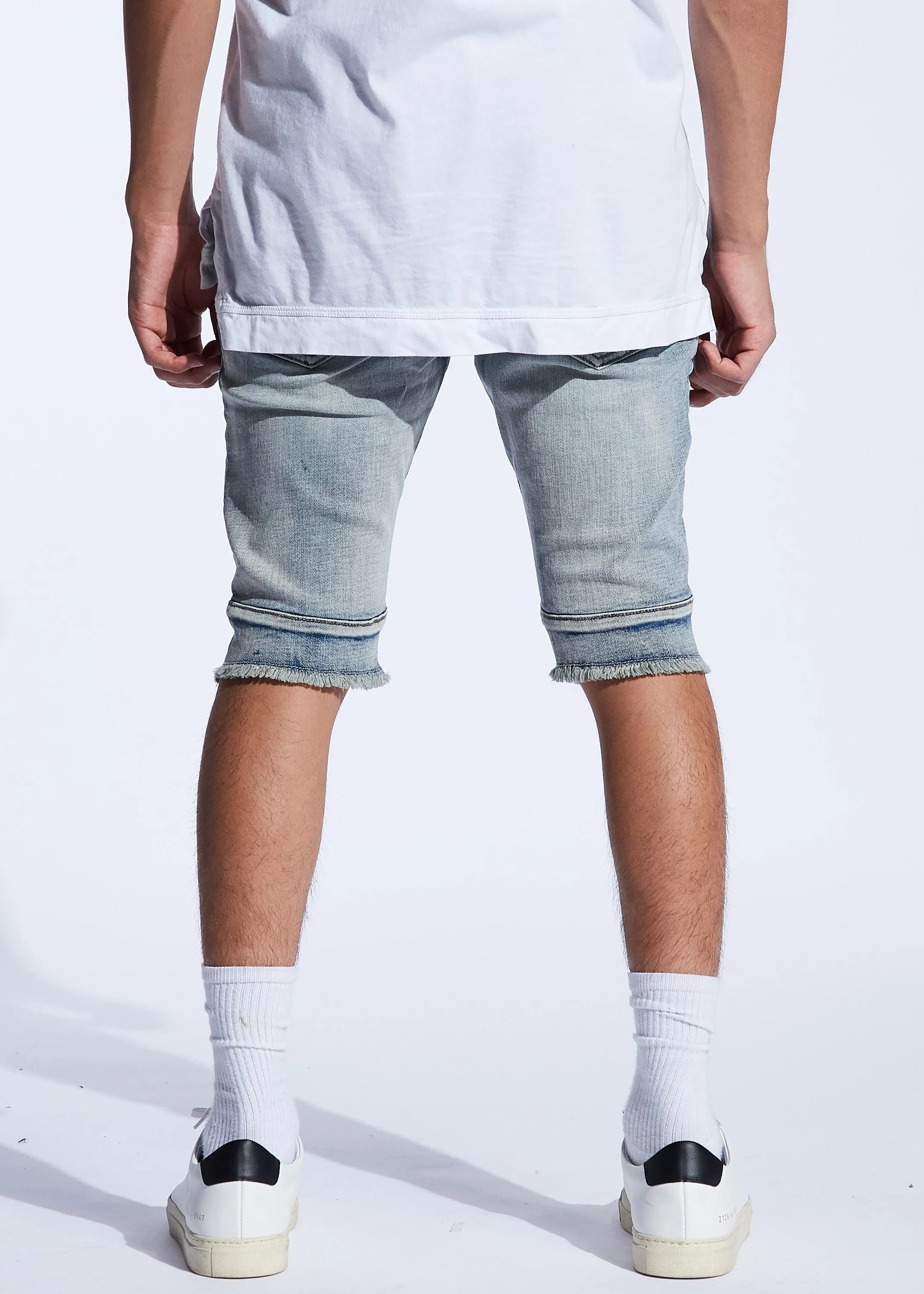 Skywalker Biker Denim Shorts