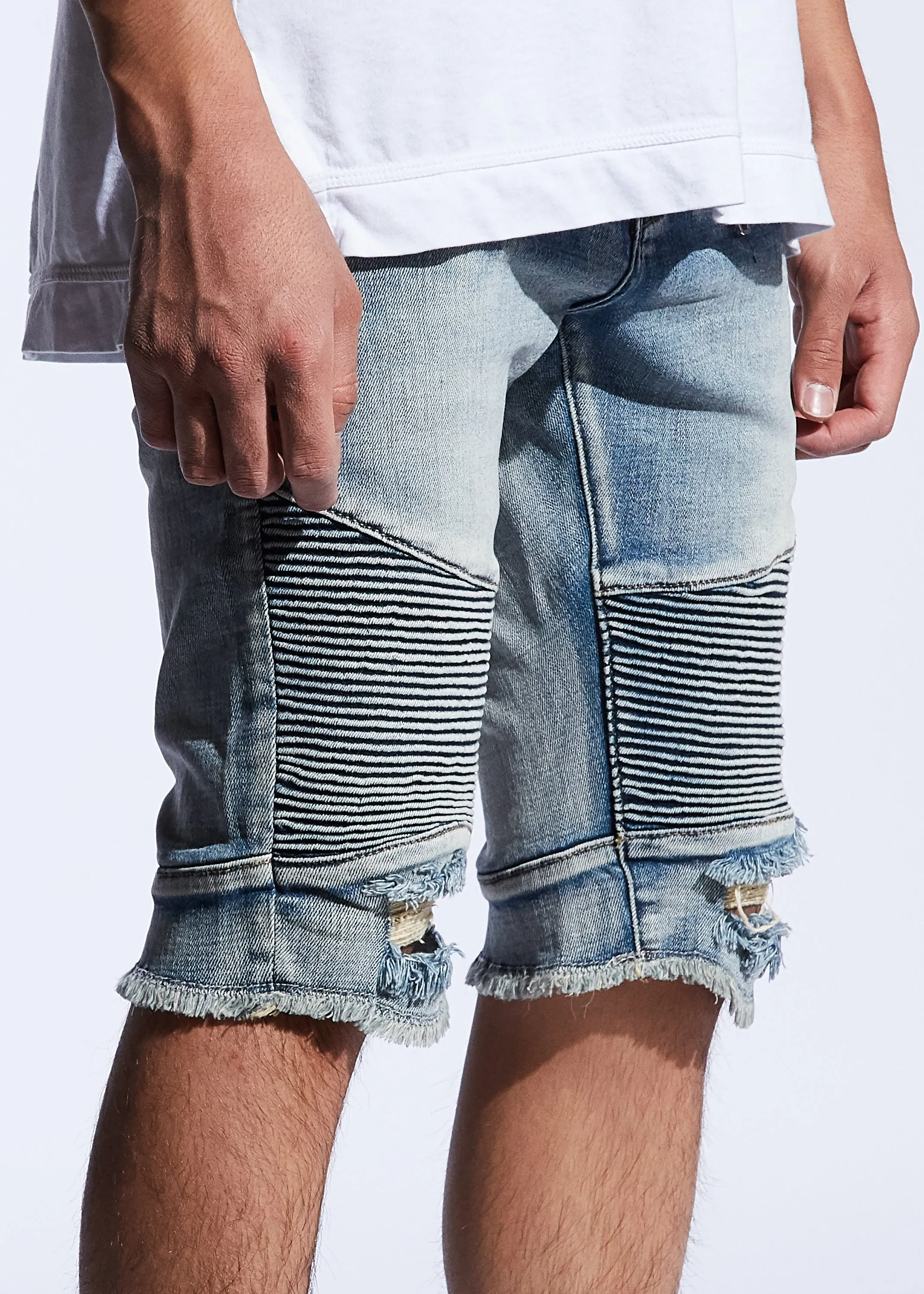 Skywalker Biker Denim Shorts