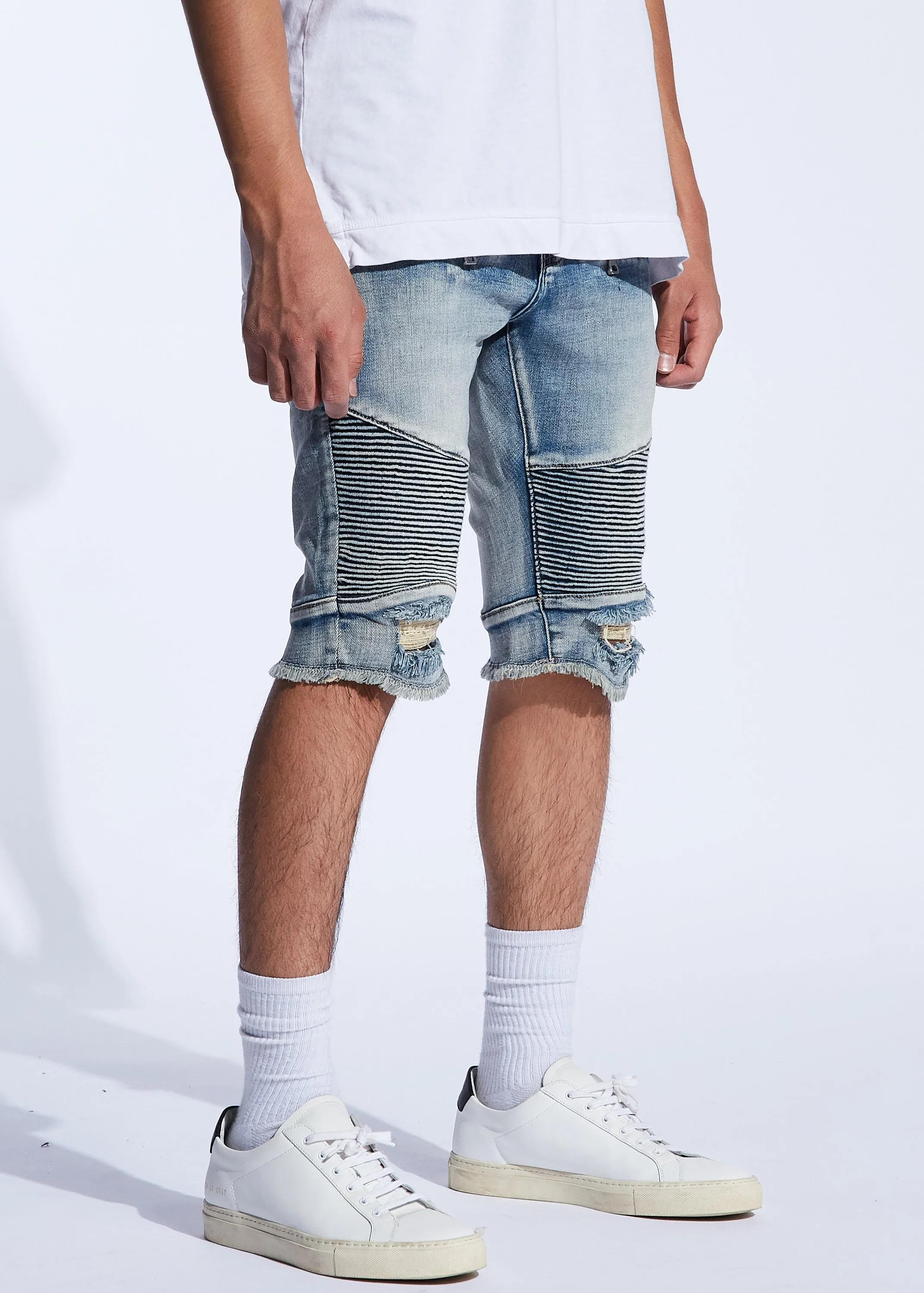 Skywalker Biker Denim Shorts
