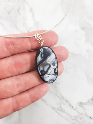 Small Oval Pendant - Calacatta