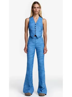 Smythe Bootcut Pant in Denim Stripe