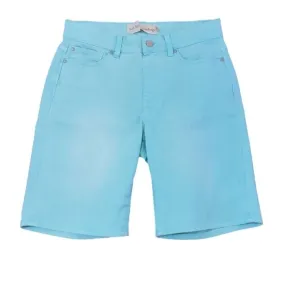 Soft Surroundings Bermuda Denim Jean Shorts Size S Aqua Blue New