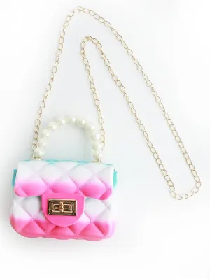 Sparkle Sisters Hot Pink / Teal Tie Dye Jelly Purse