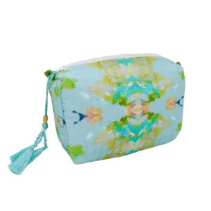 Stained Glass Blue Small Cosmetic Bag