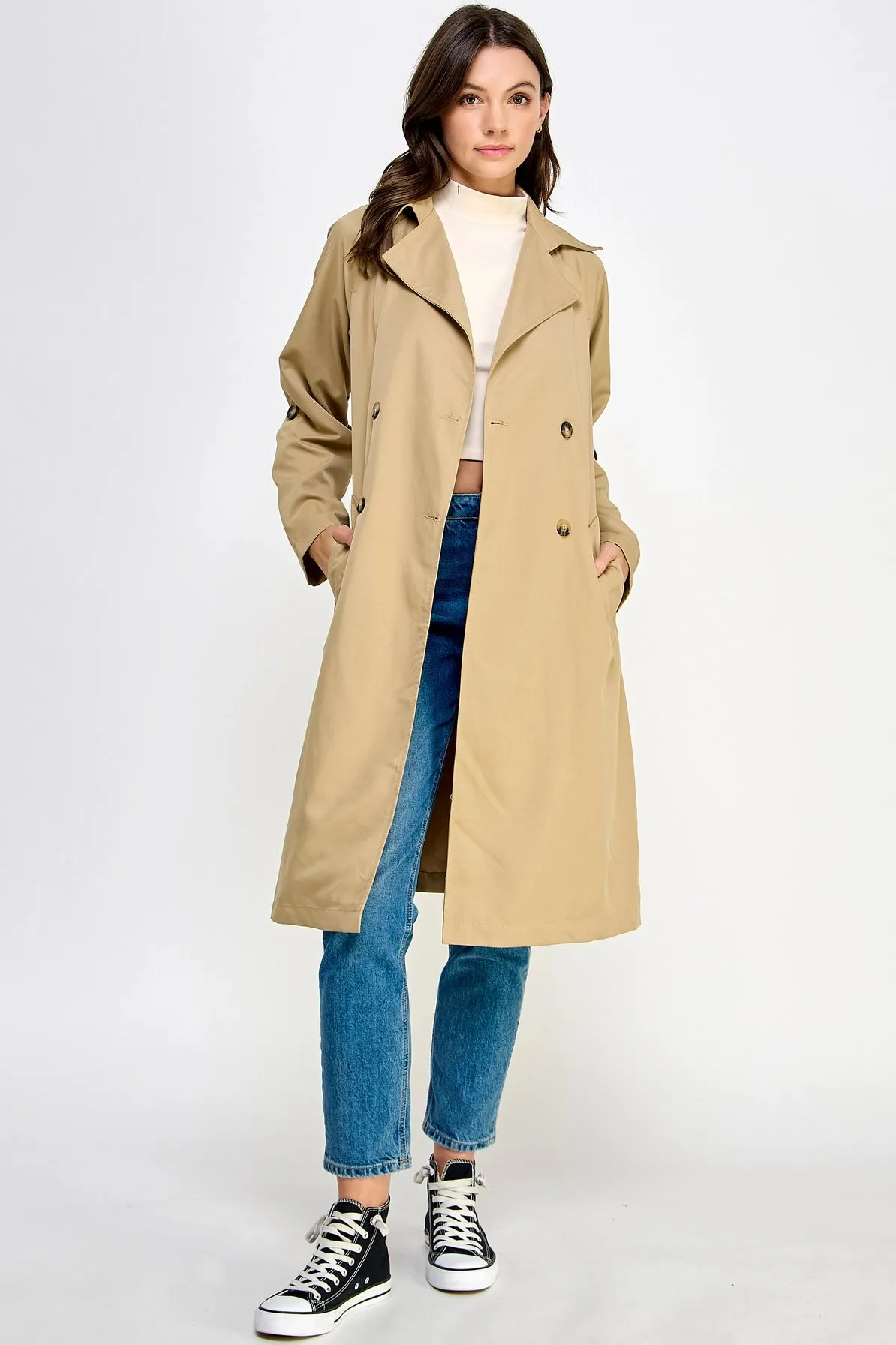 Statement Trench Coat {Khaki}