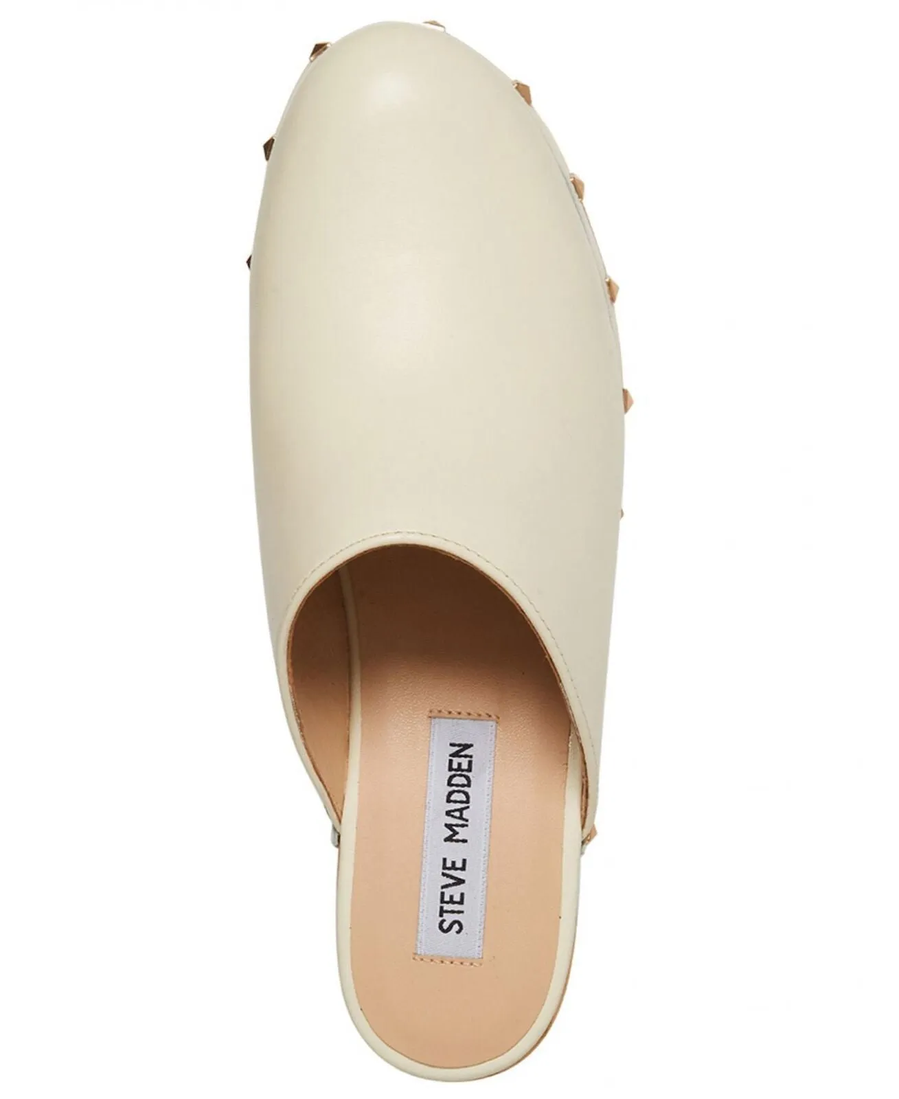 Steve Madden Women's Brooklyn Wooden Platform Clogs BROO07S1 Bone Off White 8M
