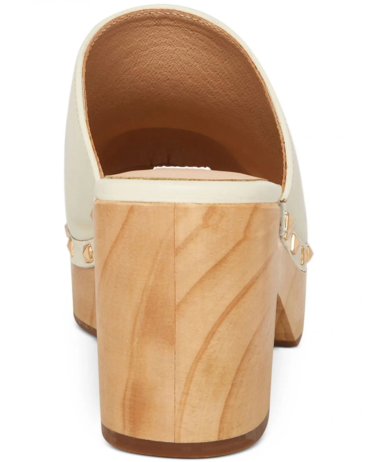 Steve Madden Women's Brooklyn Wooden Platform Clogs BROO07S1 Bone Off White 8M